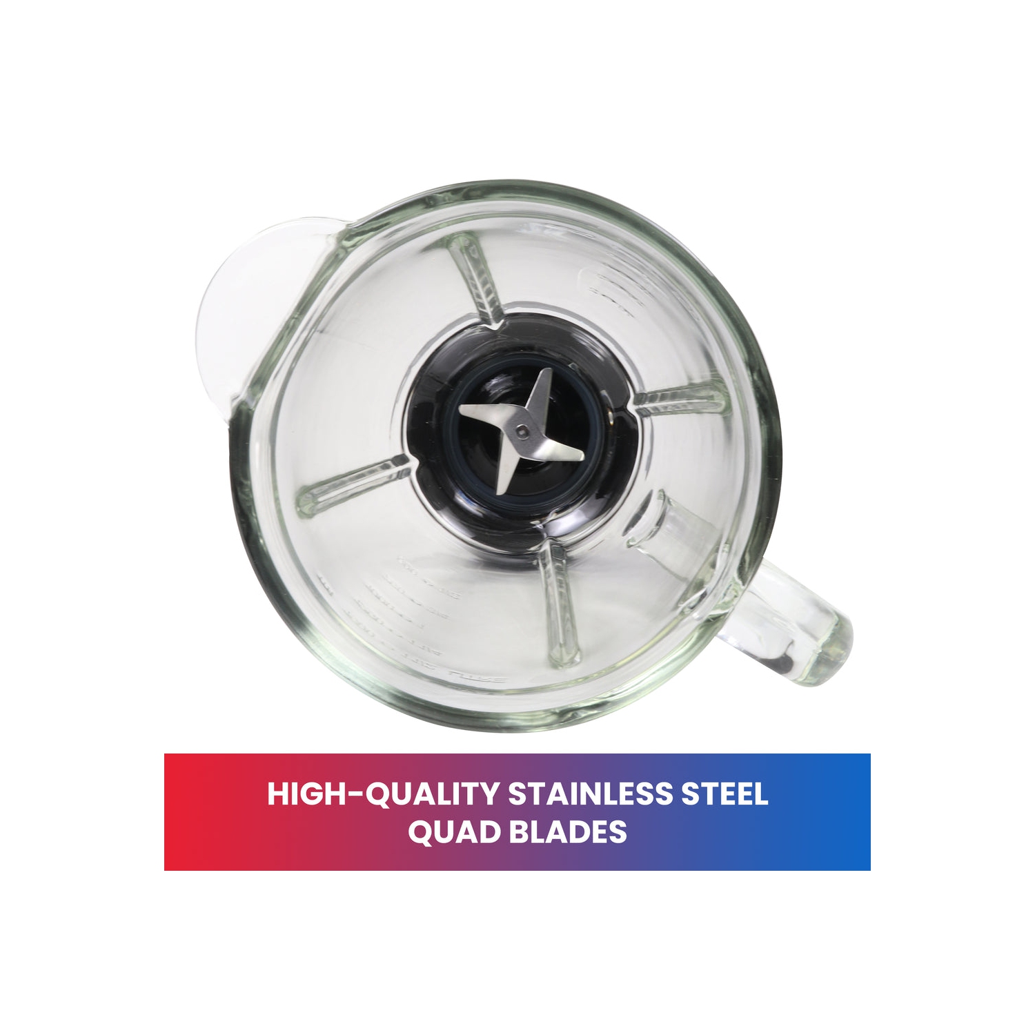 Total Chef 6-Speed Countertop Blender, 6 Cup Glass Jar, 2 Pulse Options, 500 W, Stainless Steel Blades, Auto-Clean Function, Puree, Crush, Blend For