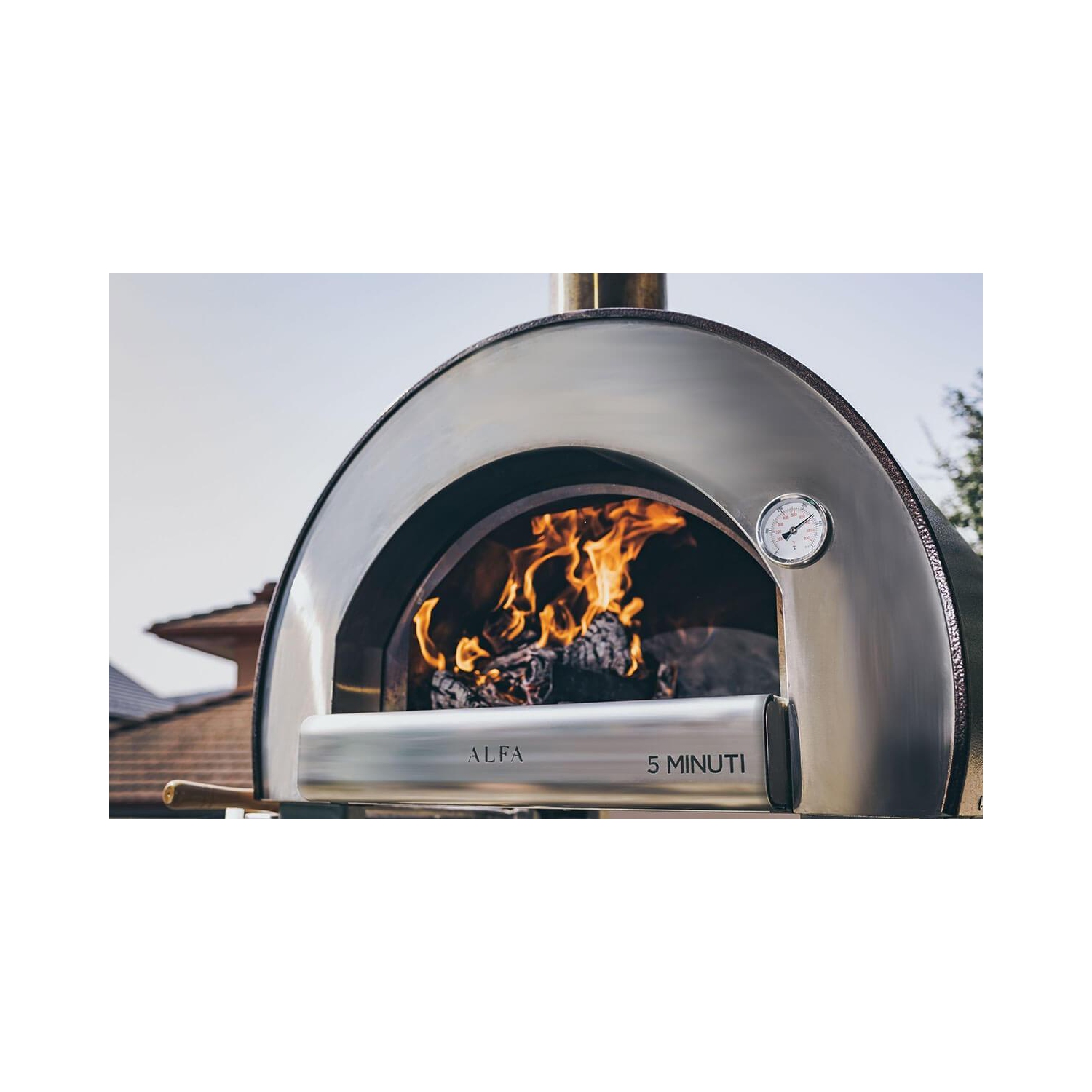 Alfa 5 MINUTI Countertop Wood Burning Pizza Oven - FX5MIN-LRAM-T