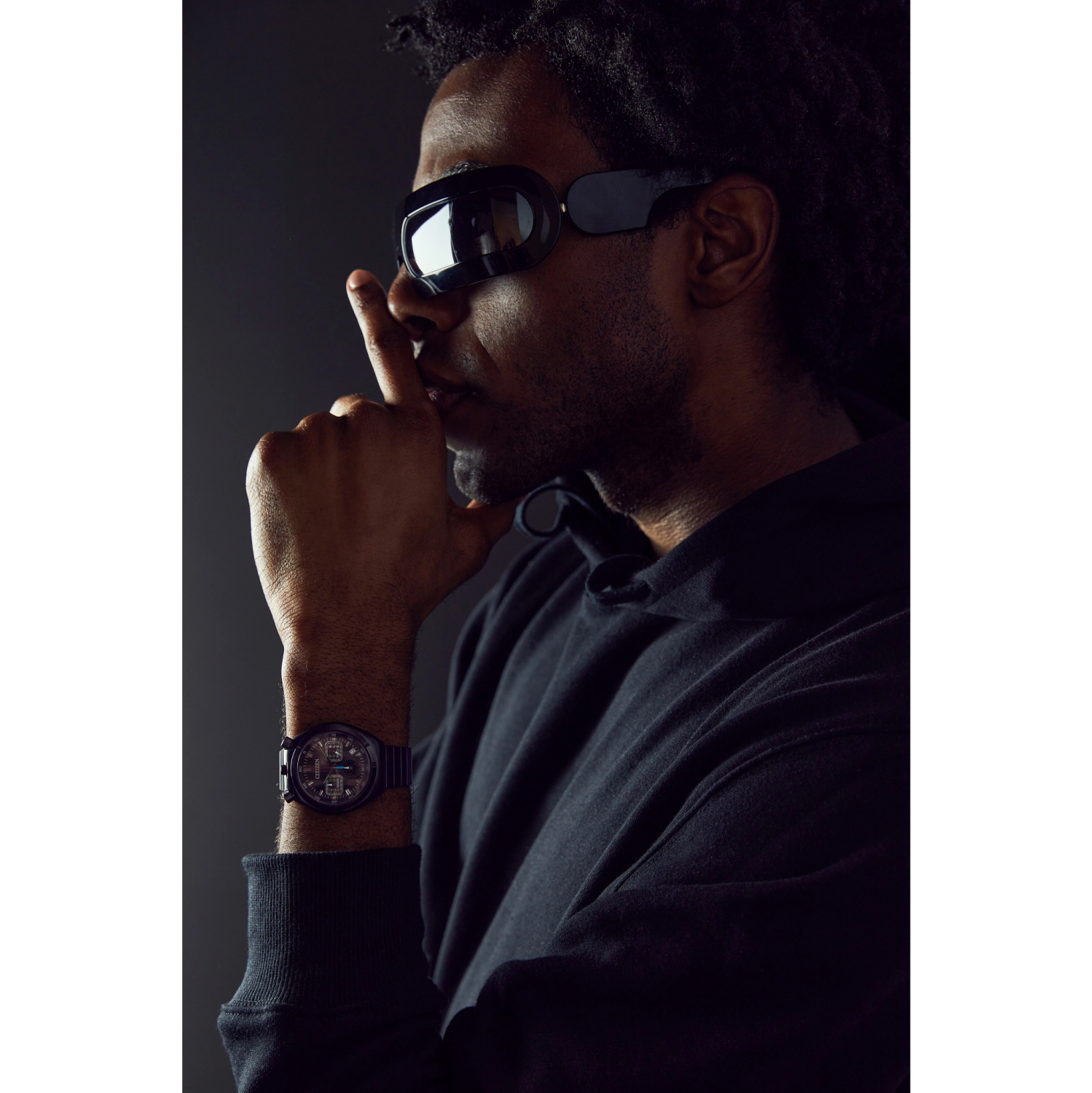 Montre homme, quartz japonais Darth Vader, 38&nbsp;mm, boîtier inox noir et bracelet avec cadran noir de la guerre des étoiles