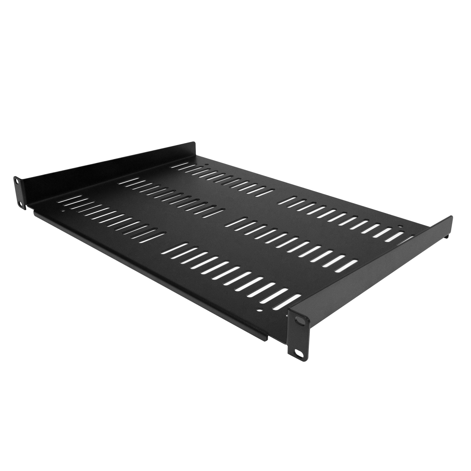 1U Vented Server Rack Cabinet Shelf- Rackmount Shelf for 19" AV/Data/Network Equipment Enclosure w/ Cage Nuts & Screws-(SHELF-1U-12-FIXED-V)