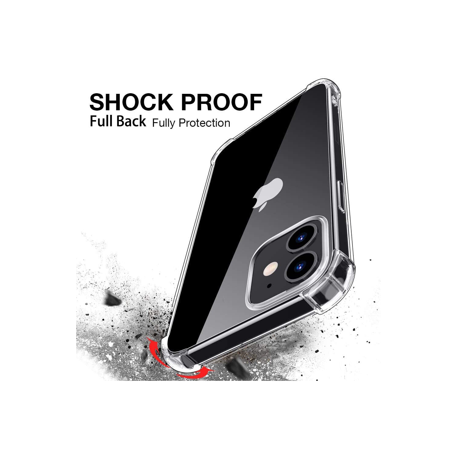 CA iPhone 12 Series Crystal Clear TPU Case+3X Tempered Glass+3X Camera Lens Film