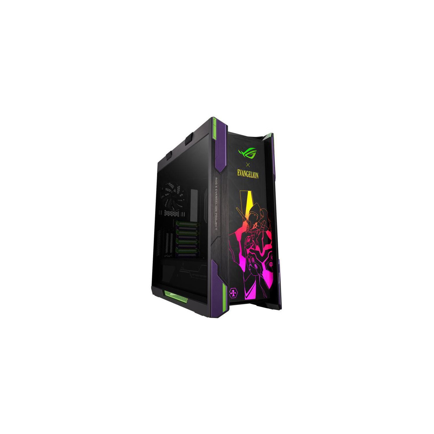 ASUS ROG Strix Helios GX601 EVA RGB Mid-Tower Aluminum/ Tempered Glass Computer Case for ATX/ EATX Motherboards, GPU Braces, 420mm Radiator Support