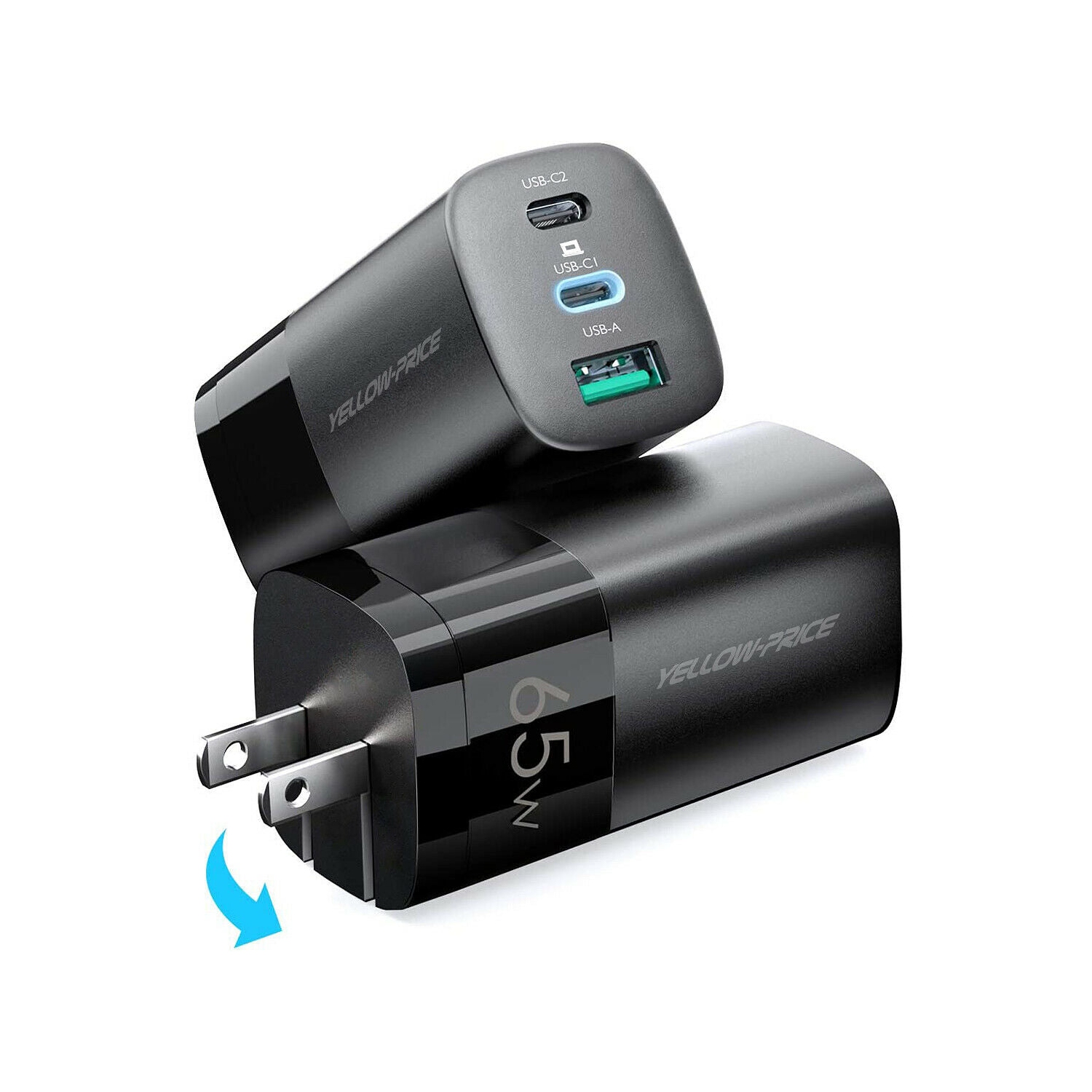 [GAN Tech] Chargeur mural compact USB-C de 65 W avec prise pliable