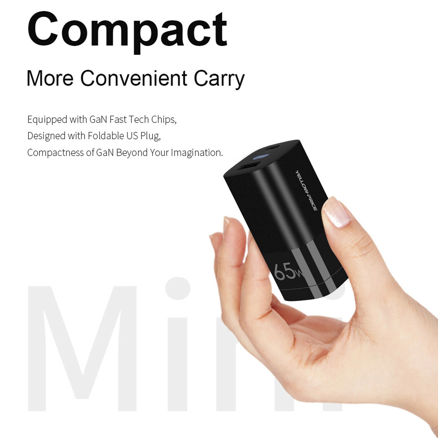 [GAN Tech] Chargeur mural compact USB-C de 65 W avec prise pliable