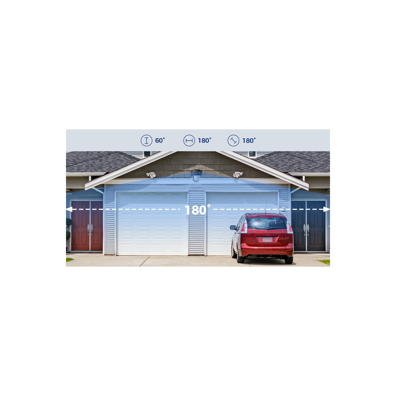 Reolink Dual-Lens 180° Security Camera, 4K Ultra HD, 5GHz/2.4GHz WiFi, Person/Vehicle Detection, Color Night Vision, Two-Way Audio