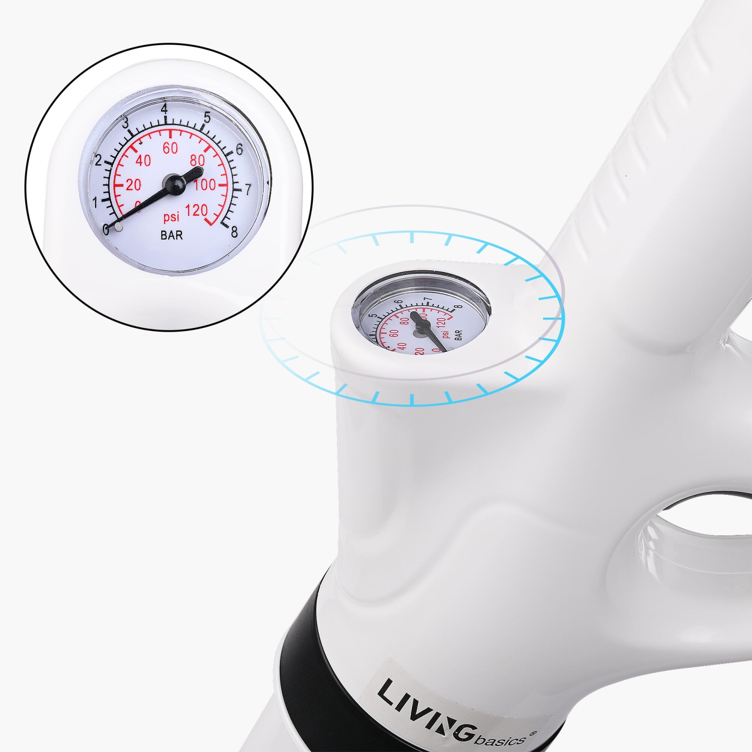 Double Handle Design High Pressure Air Pump Plunger with four heads For Bathroom, Toilet, Floor Drain, Sink, Clogged Pipe - LVINGbasics