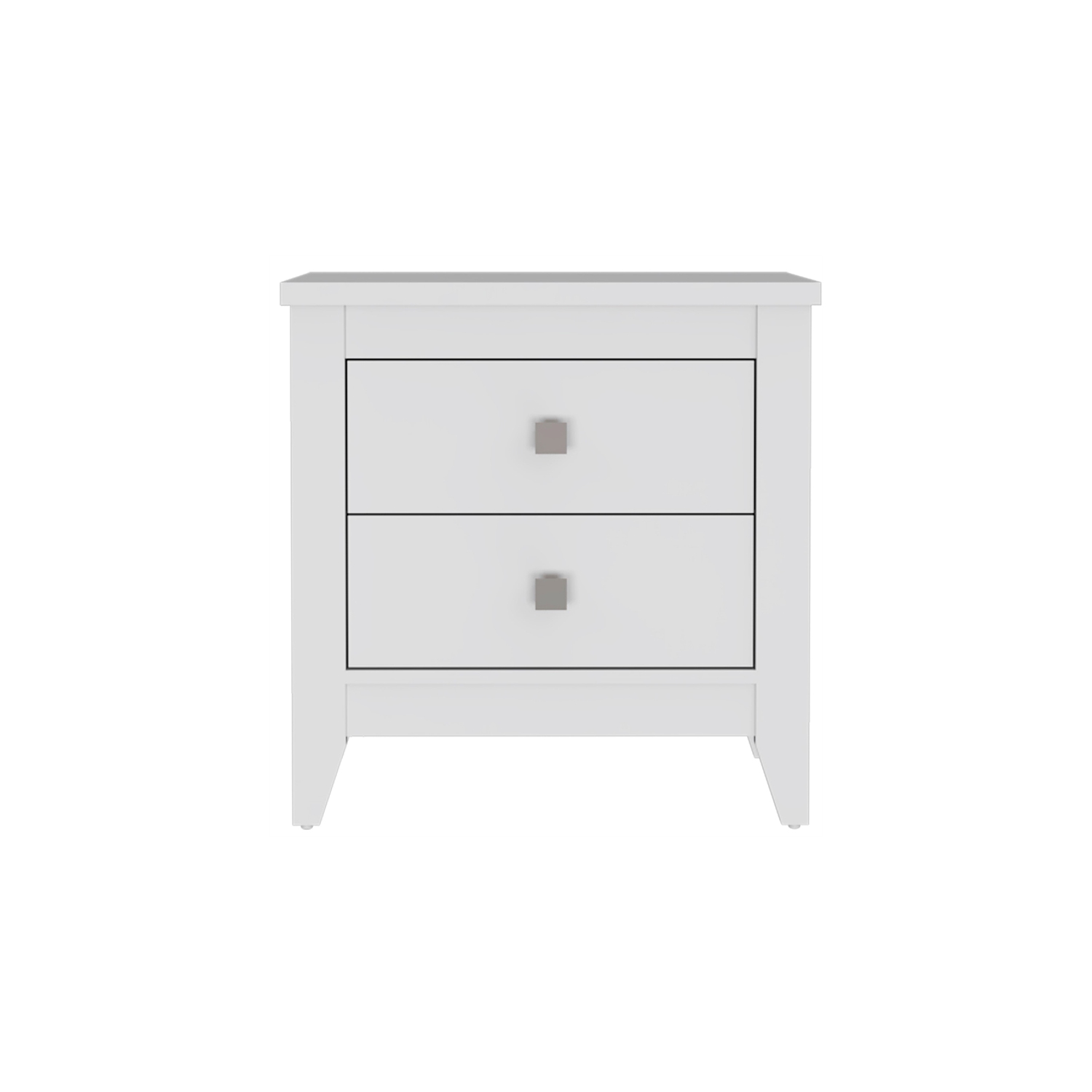 Atlin Designs Engineered Wood Nightstand For Bedroom in White Finish