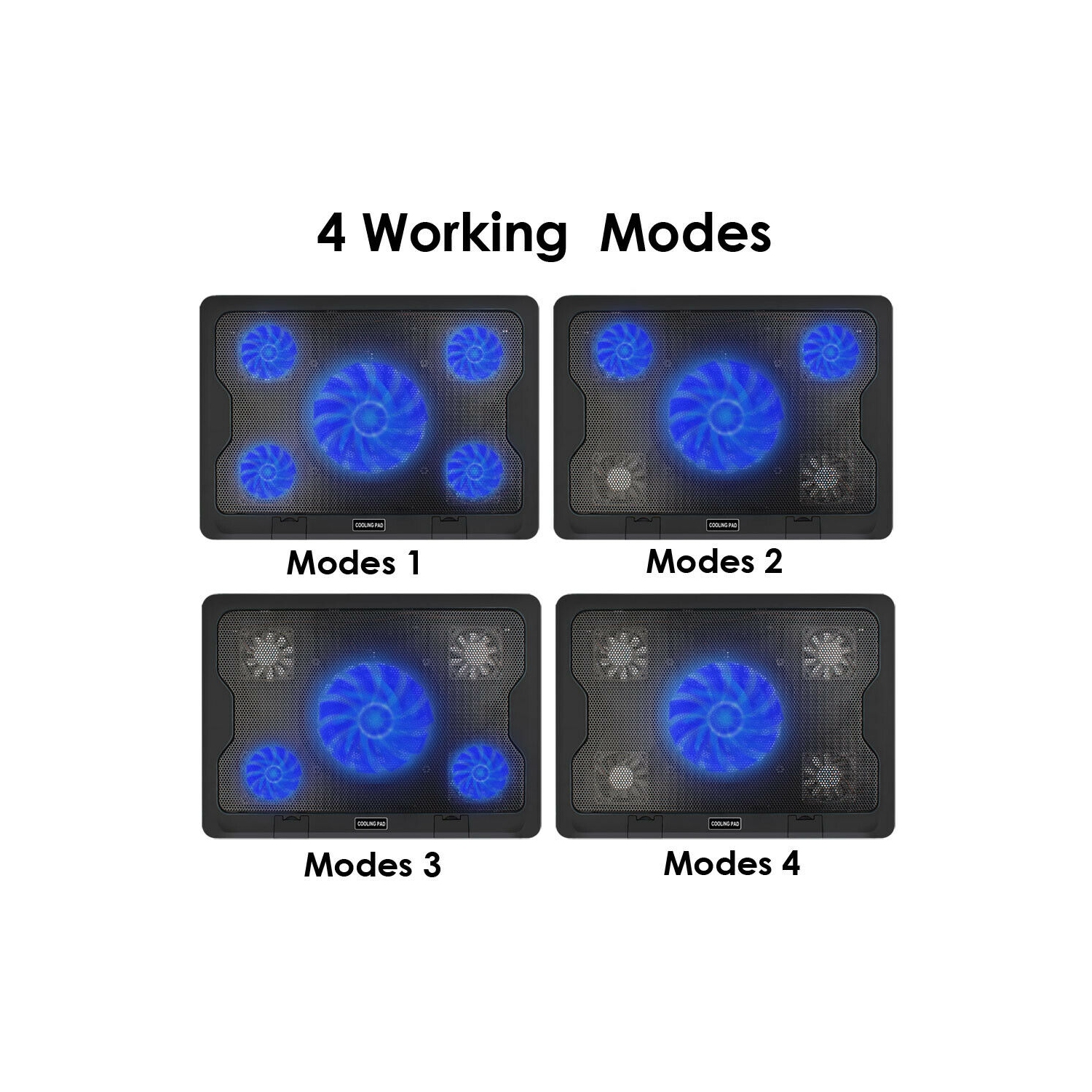 Tapis refroidisseur ultramince pour portable MacBook Pro Air 13 po 15 po d’Apple à 5 ventilateurs