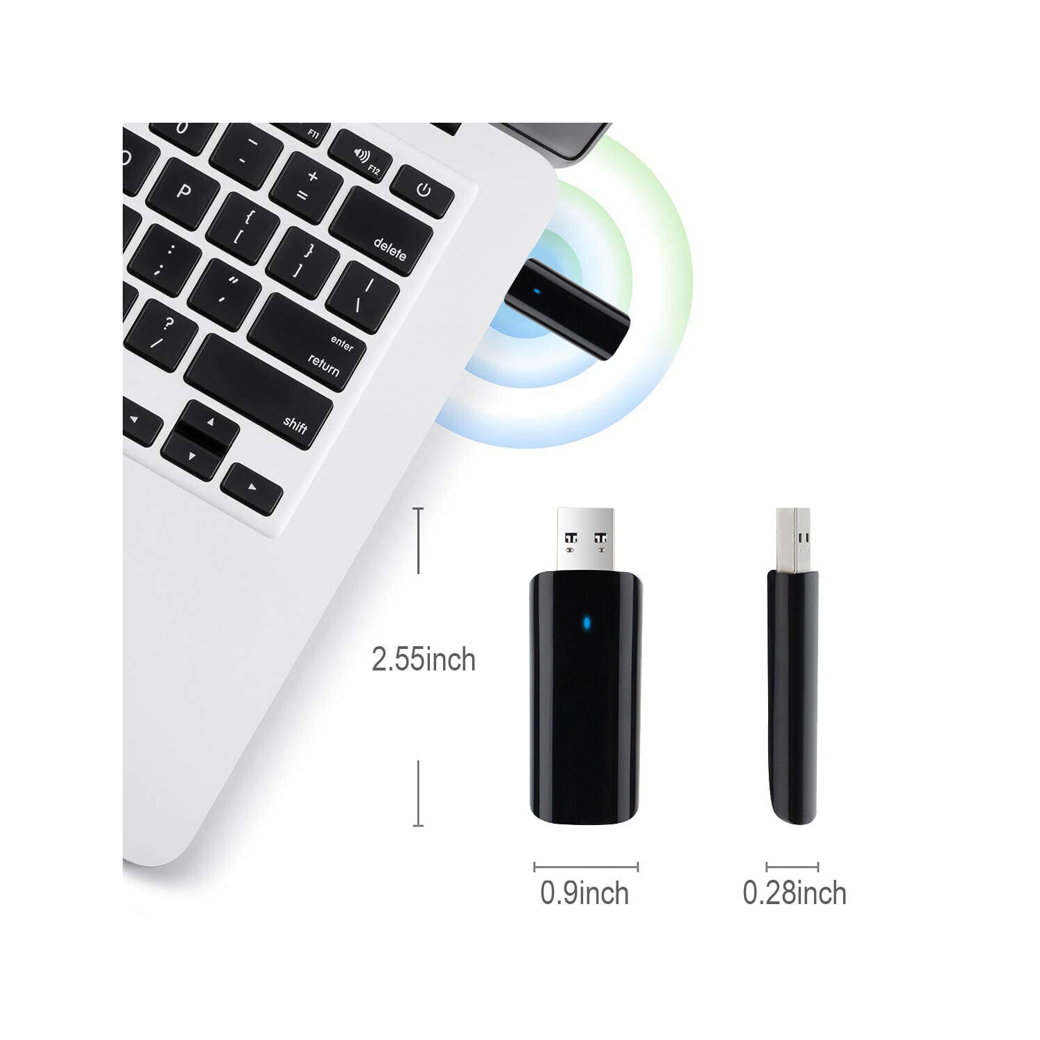USB 3.0 Wireless WiFi Adapter, AC1300 Dual Band, 5GHz & 2.4GHZ