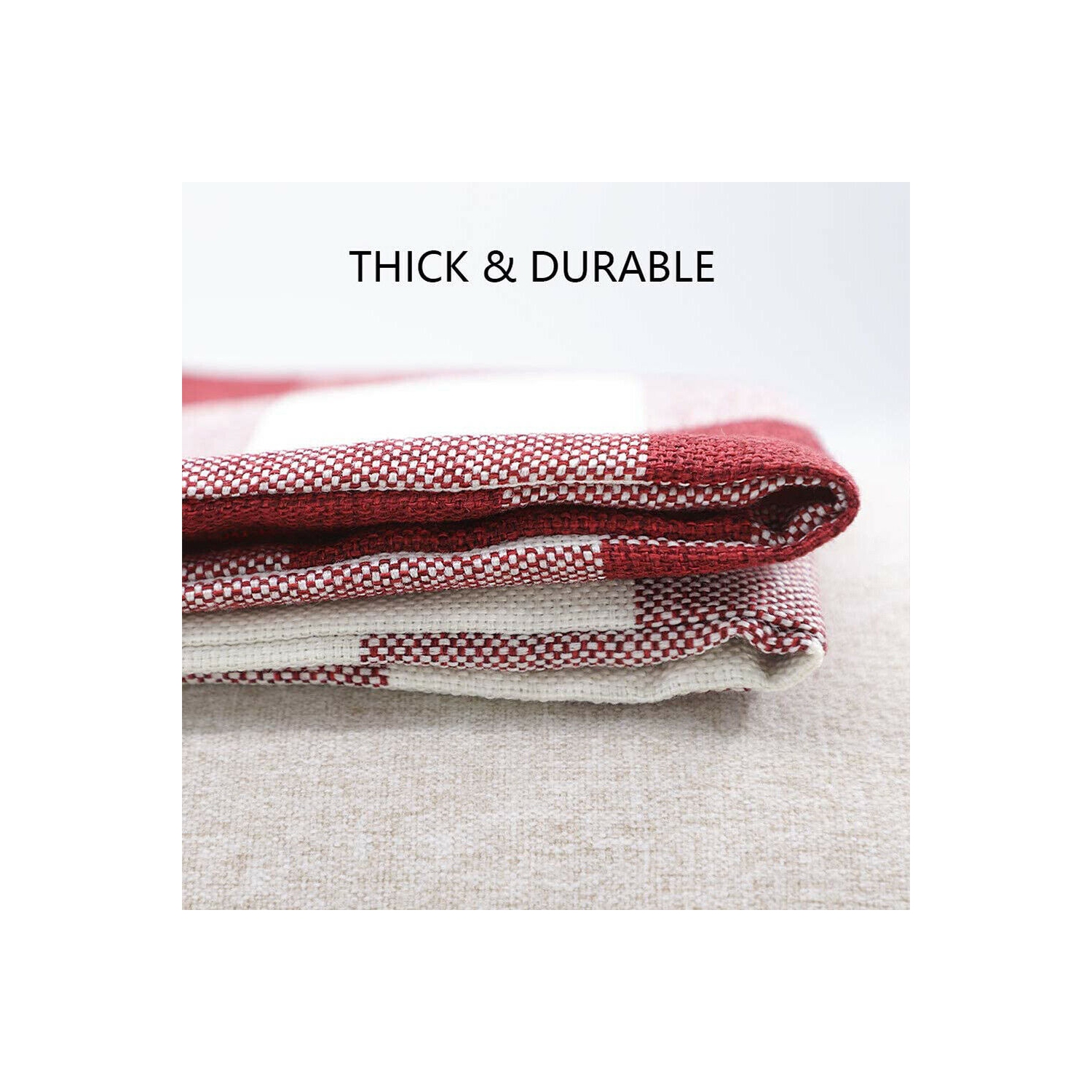 Paquets de 4 housses de coussins confortables – 100 % lin coton, 18 x 18 po