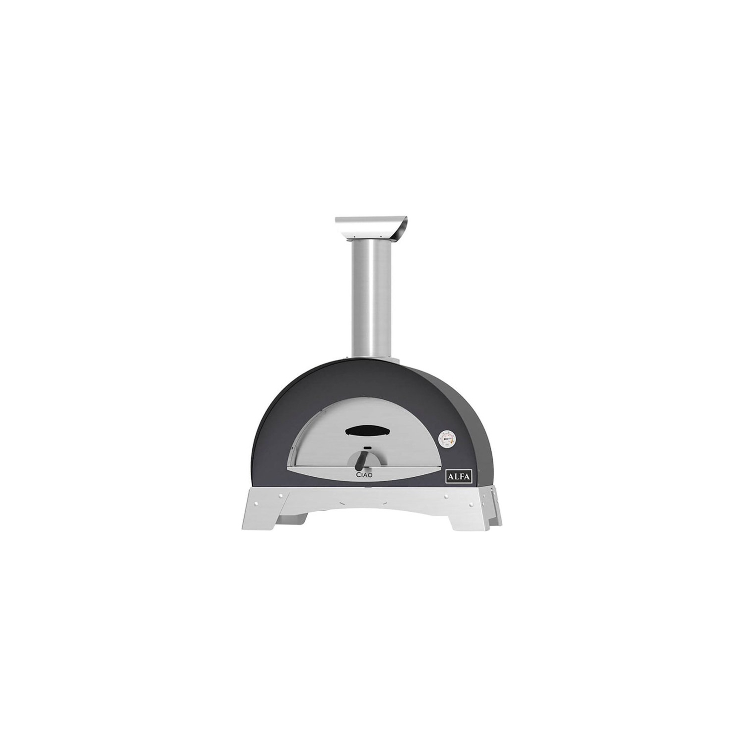 Alfa CIAO Countertop Wood Fired Stainless Steel Pizza Oven - Grey, FXCM-LGRI-T-V2