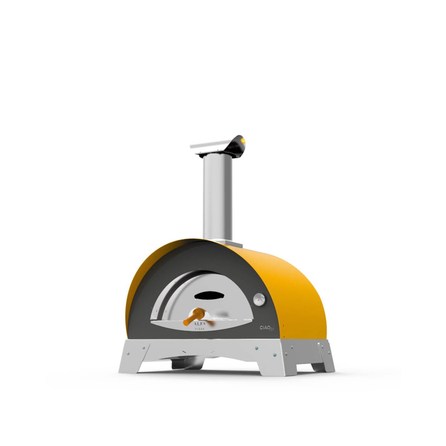 Alfa CIAO Wood Fired Pizza Oven with Base, Yellow - FXCM-LGIA