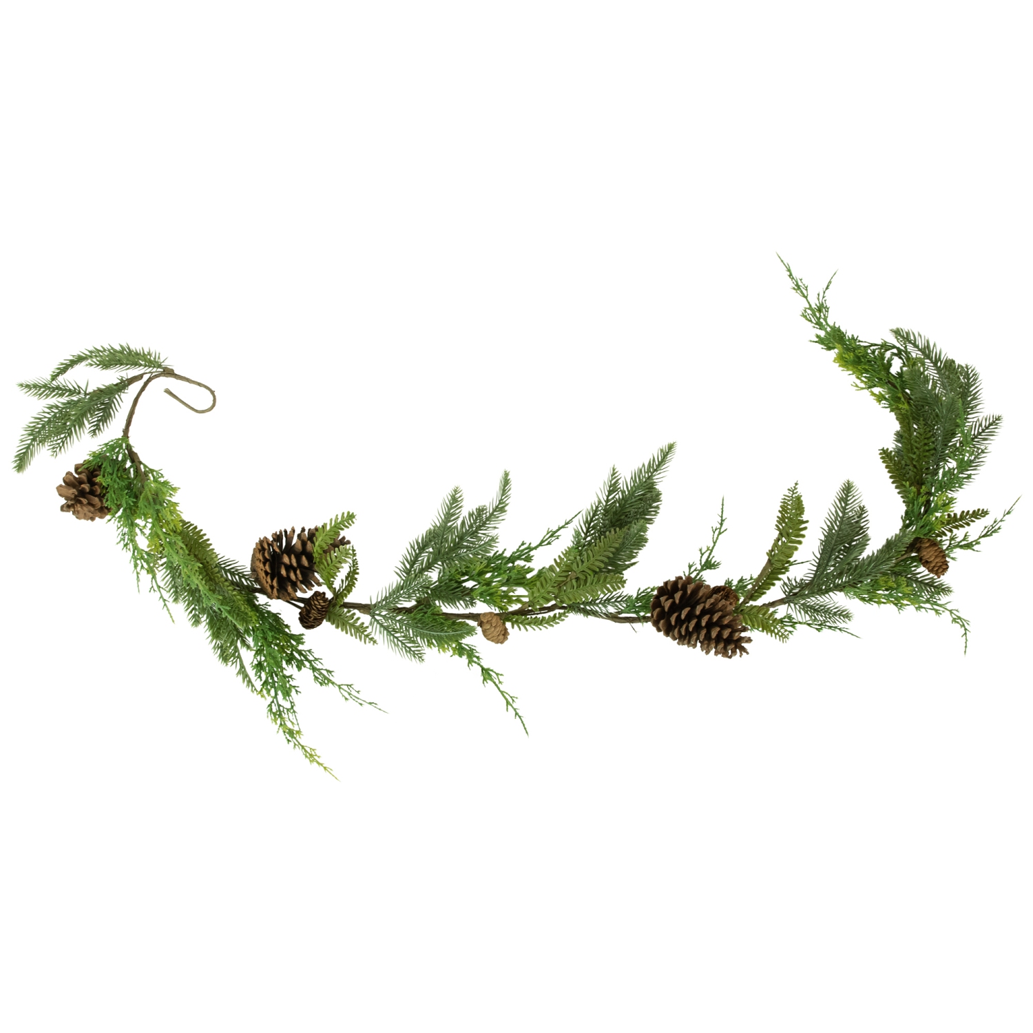 5' Mixed Pine and Pinecone Artificial Christmas Garland Unlit
