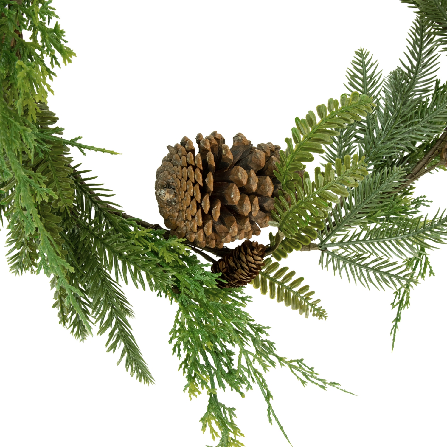 5' Mixed Pine and Pinecone Artificial Christmas Garland Unlit