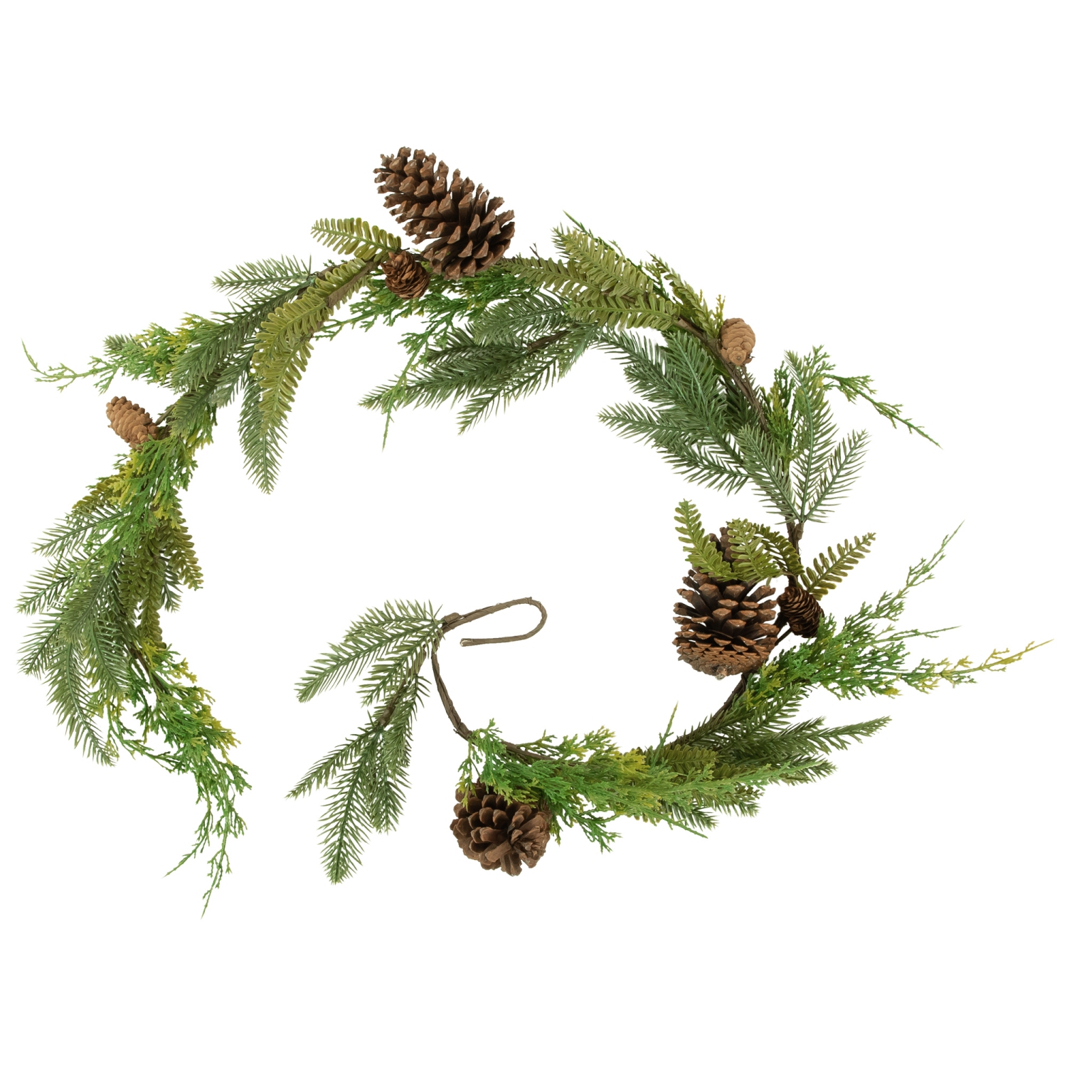 5' Mixed Pine and Pinecone Artificial Christmas Garland Unlit