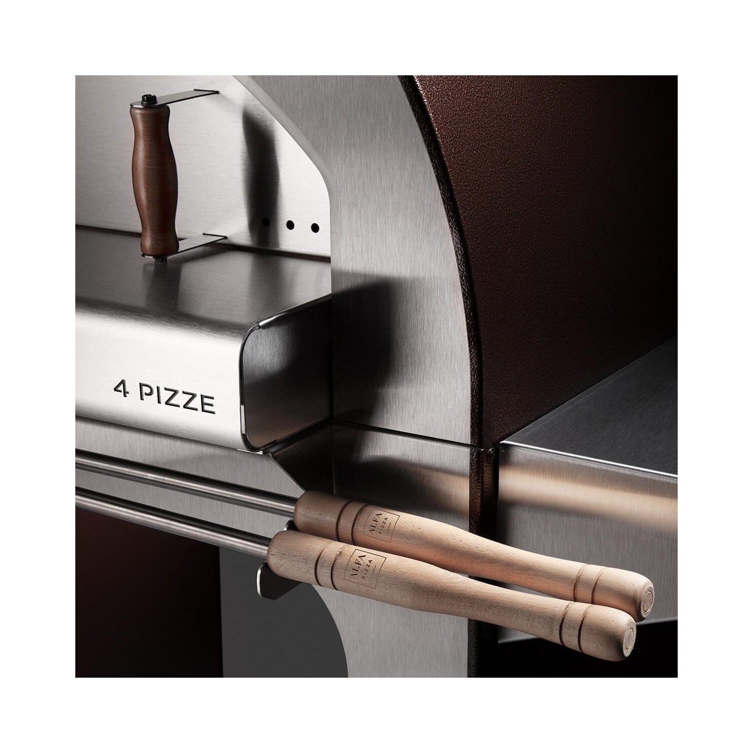 Alfa 4 PIZZE Copper Countertop Wood Fired Pizza Oven - FX4P-LRAM-T