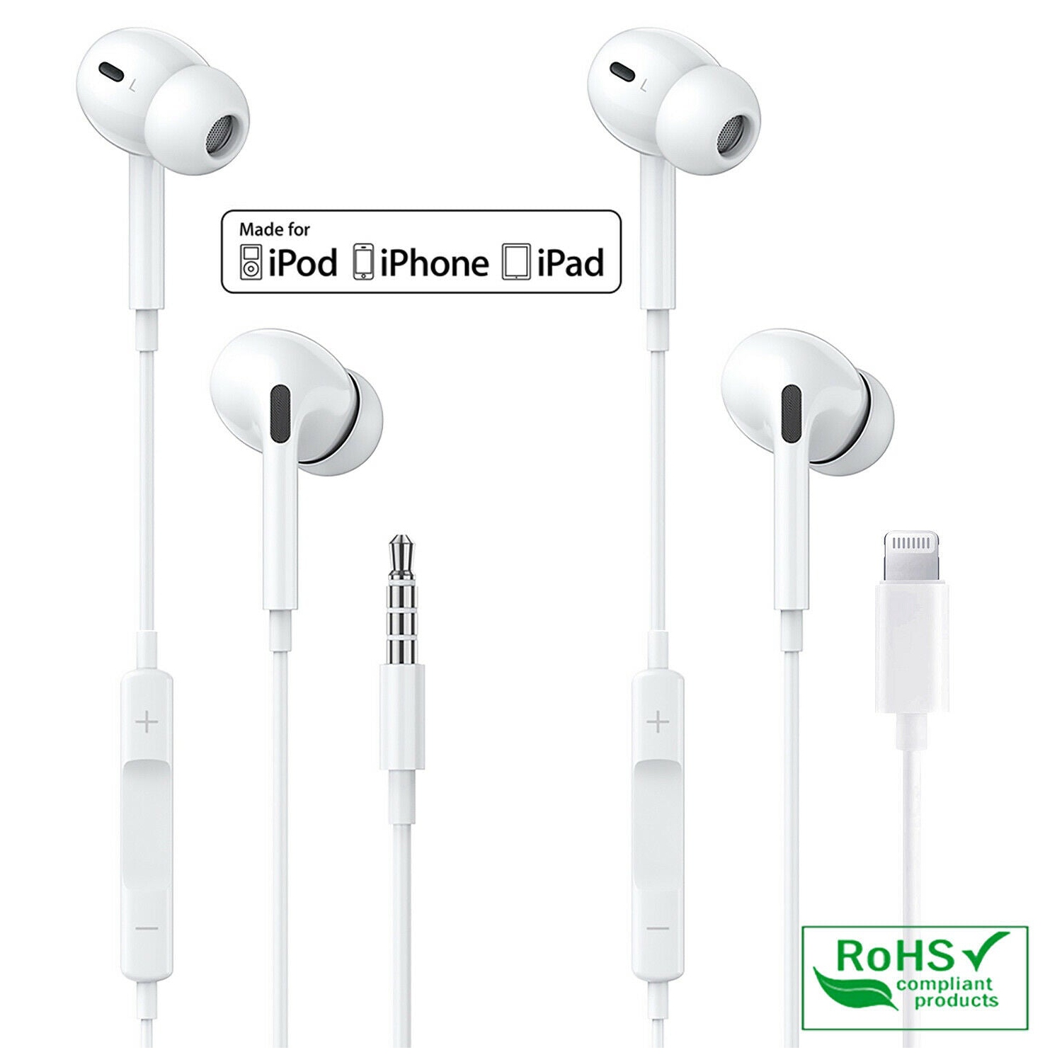 Isolation sonore, son stéréo HD, écouteurs boutons avec fil ergonomiques avec microphone et commande de volume