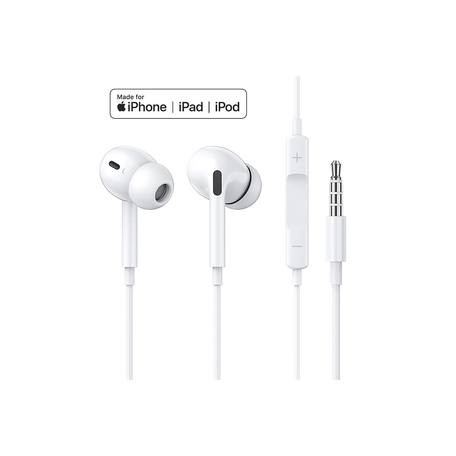 Isolation sonore, son stéréo HD, écouteurs boutons avec fil ergonomiques avec microphone et commande de volume