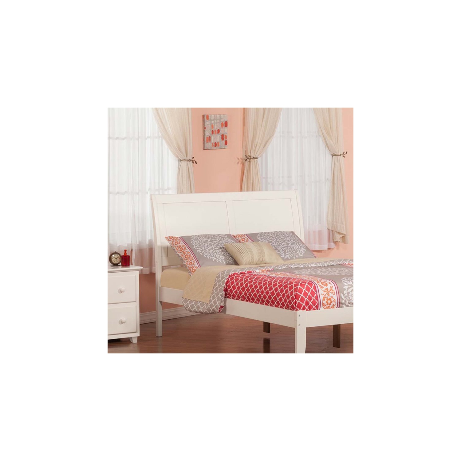 Leo & Lacey Full Sleigh Headboard in White