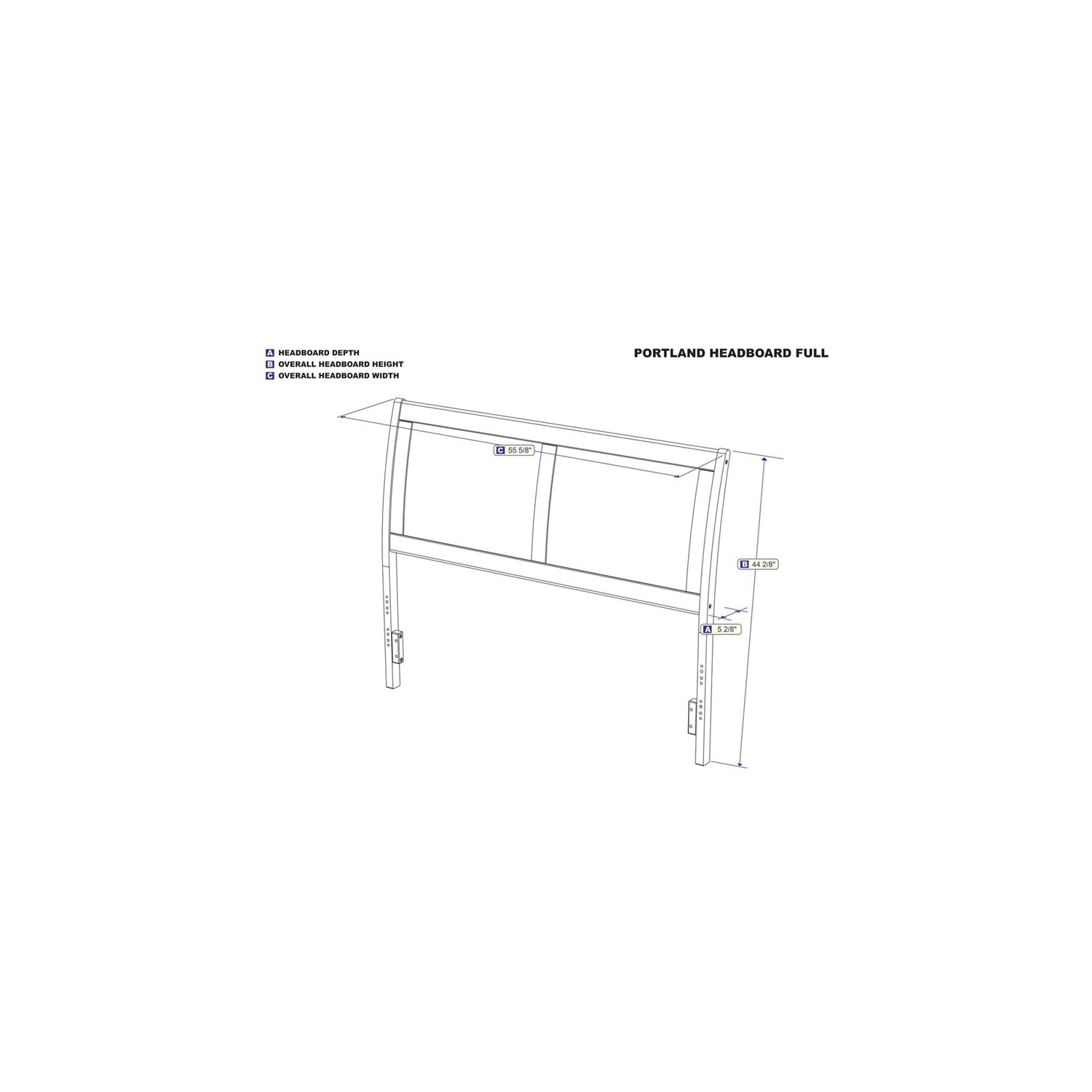 Leo & Lacey Full Sleigh Headboard in White
