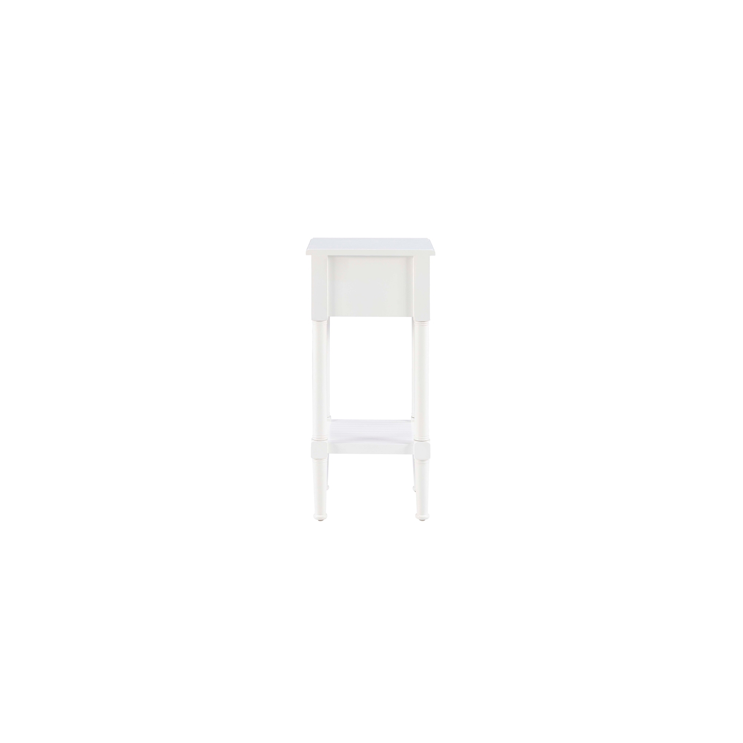 Linon Styers Wood End Table with Storage in White
