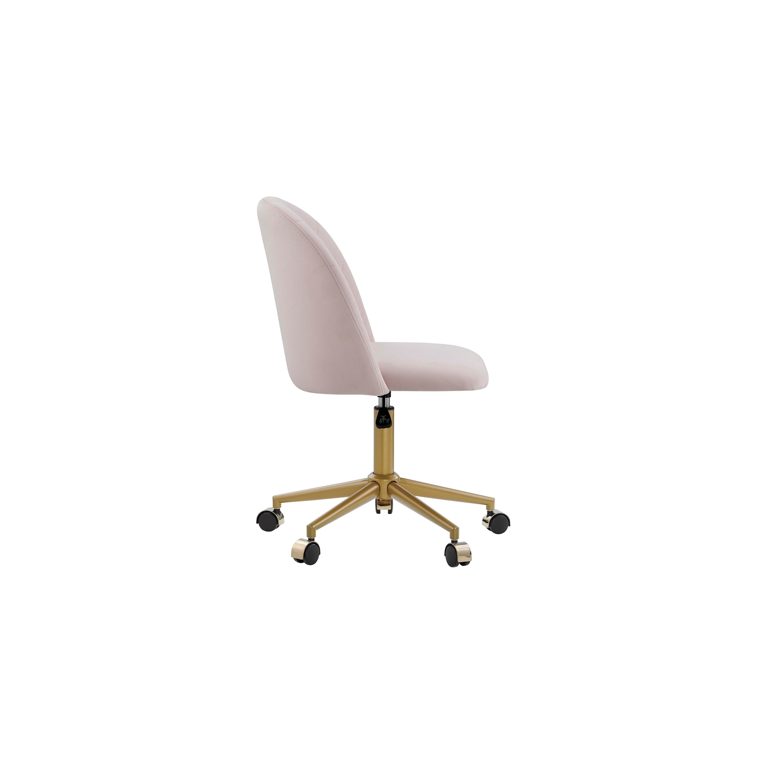 Linon Alyssa Metal Office Desk Chair in Blush Pink