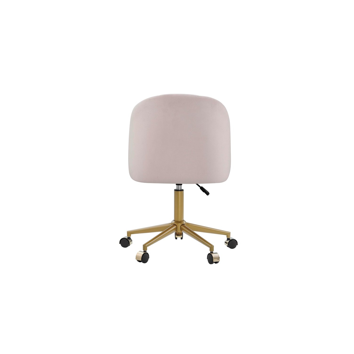 Linon Alyssa Metal Office Desk Chair in Blush Pink