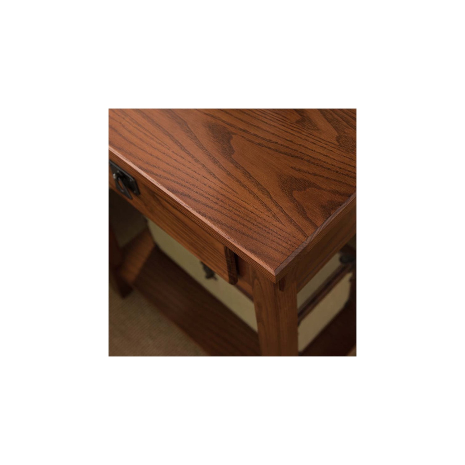 Leick Favorite Finds 1 Drawer Solid Wood Nightstand in Russet Brown