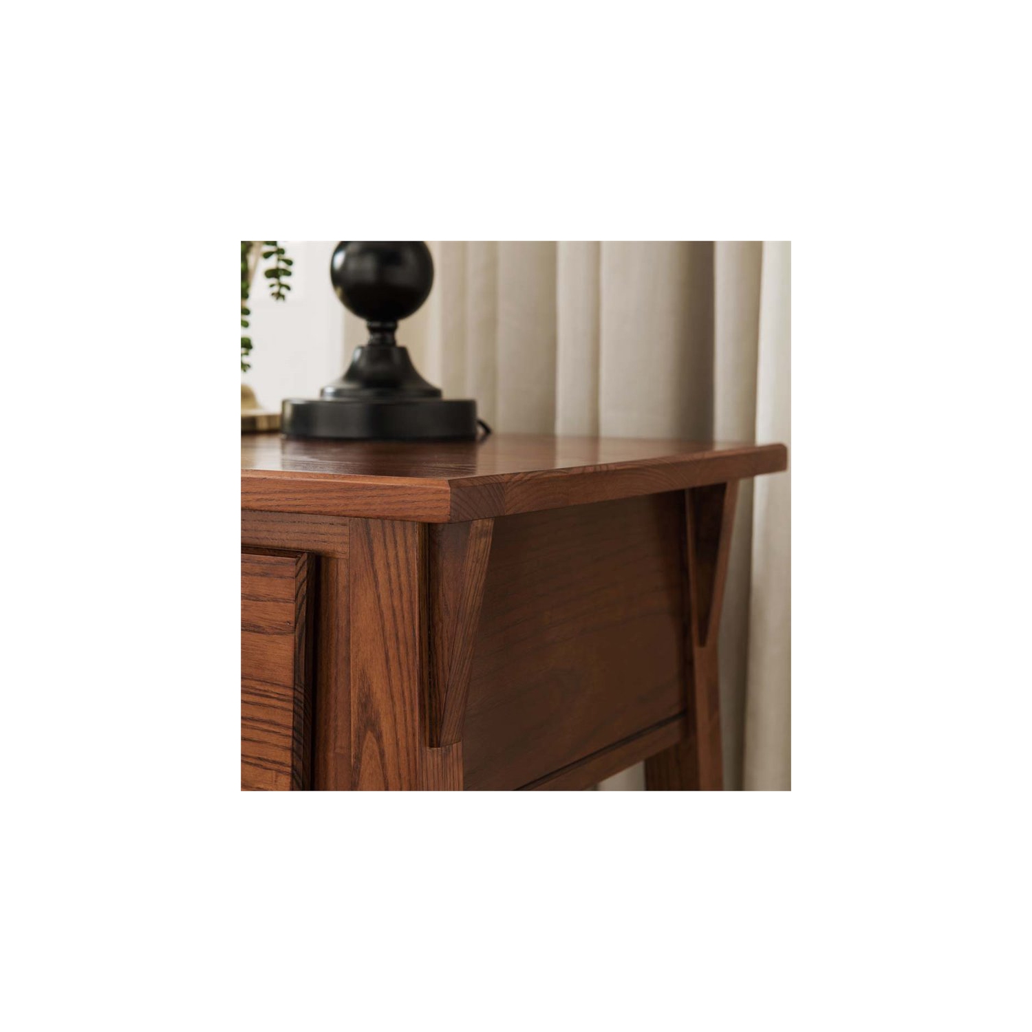 Leick Favorite Finds 1 Drawer Solid Wood Nightstand in Russet Brown