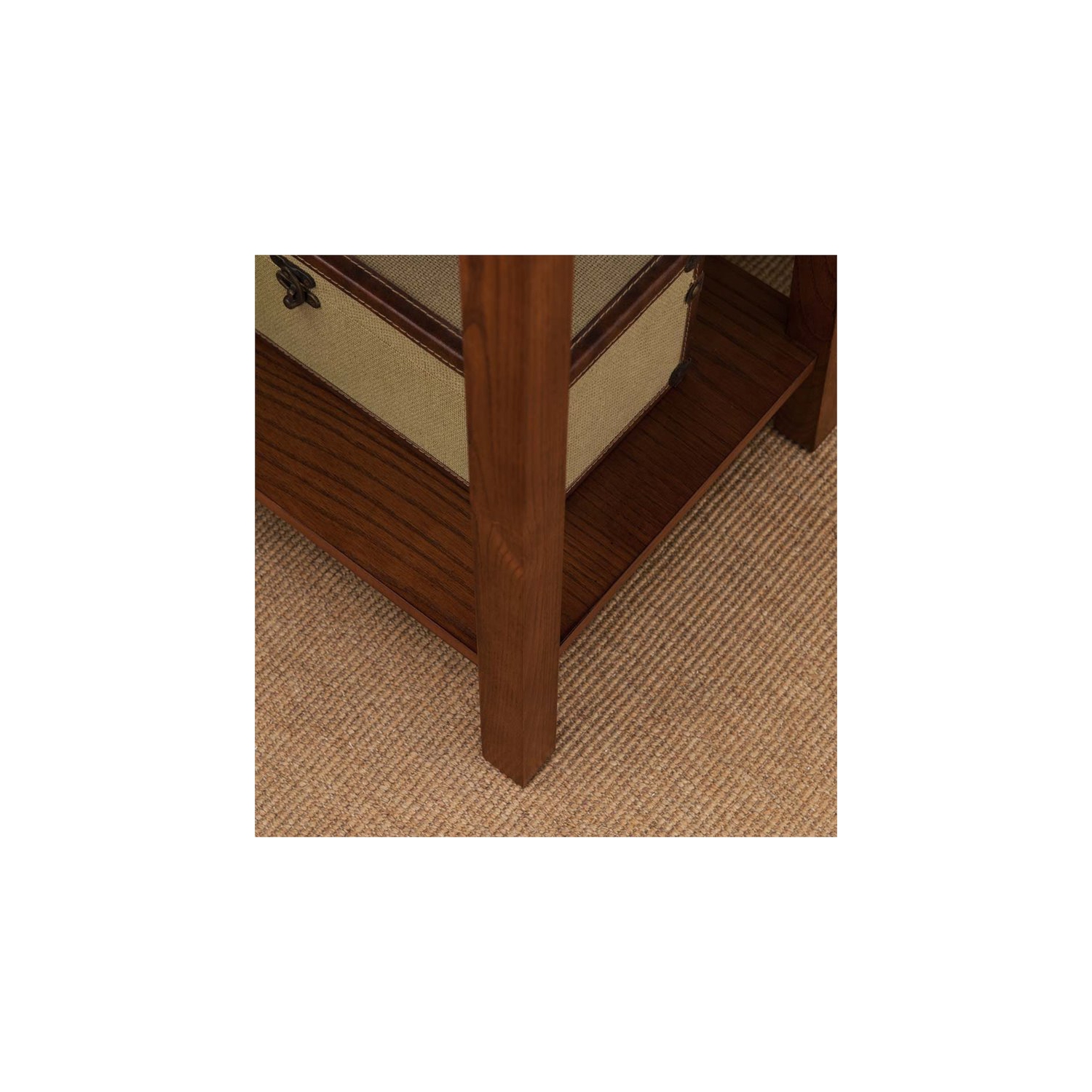 Leick Favorite Finds 1 Drawer Solid Wood Nightstand in Russet Brown