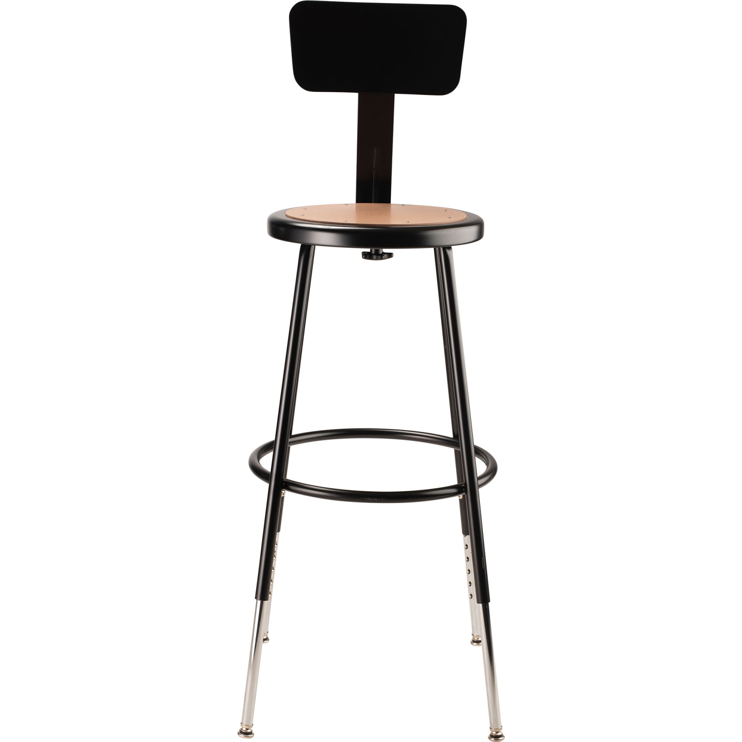 NPS 6200 Series 25-33" Height Adjustable Metal Heavy Duty Stool in Black