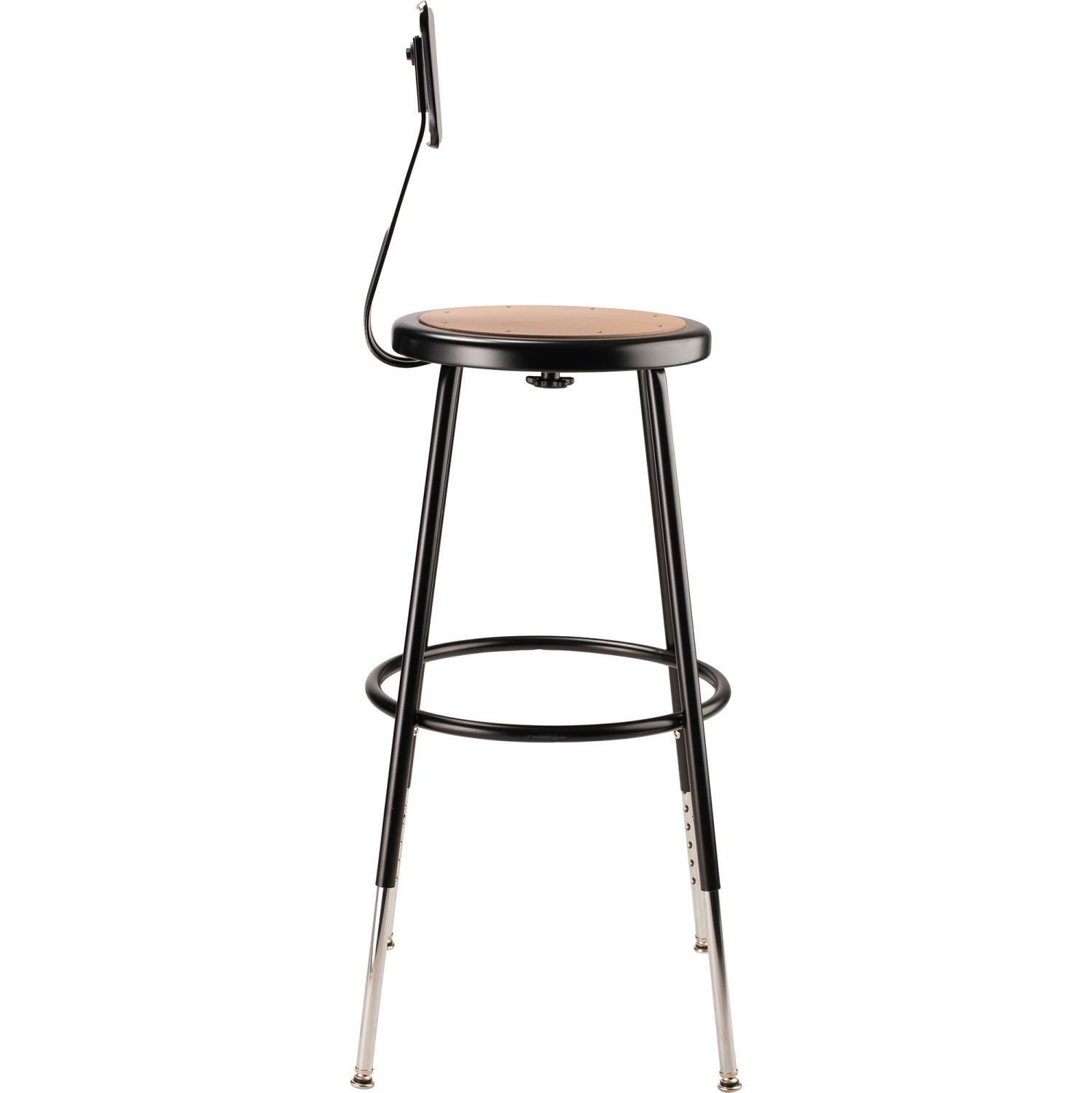 NPS 6200 Series 25-33" Height Adjustable Metal Heavy Duty Stool in Black