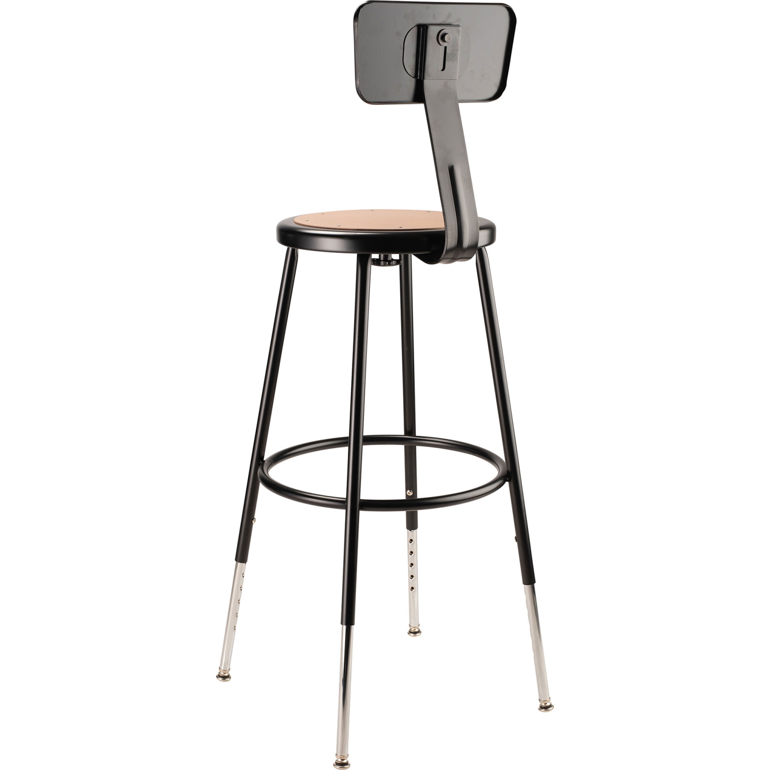 NPS 6200 Series 25-33" Height Adjustable Metal Heavy Duty Stool in Black