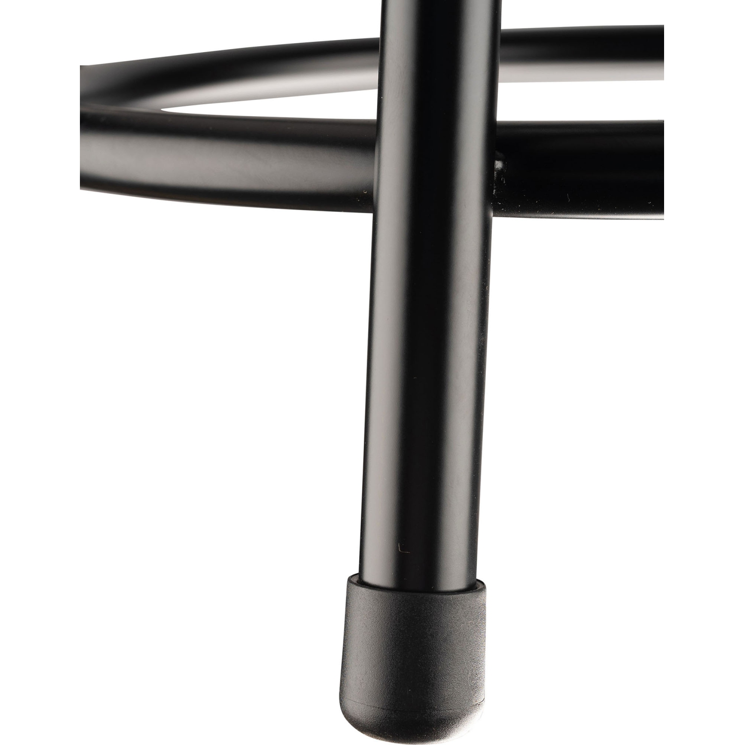 NPS 6200 Series 24" Modern Metal Heavy Duty Stool with Backrest in Black