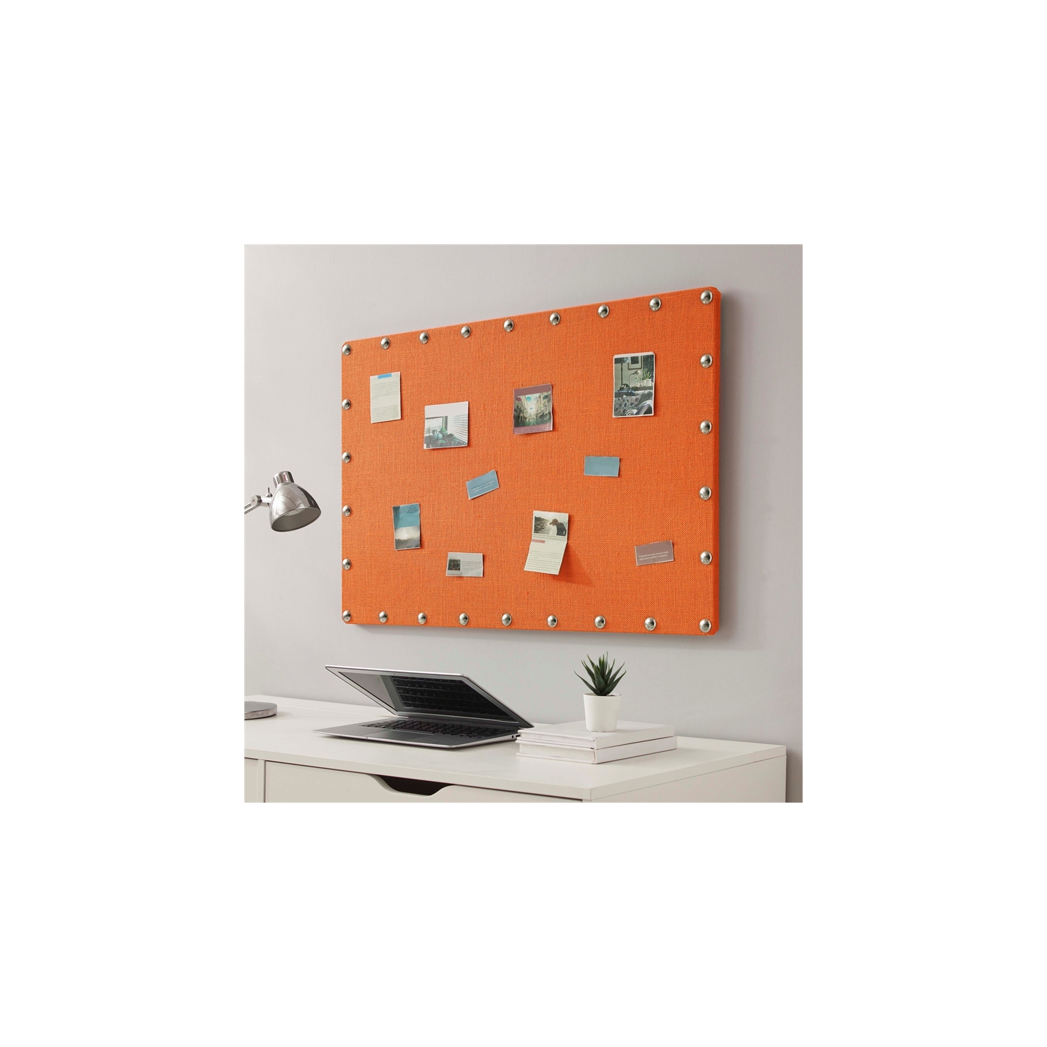 Babillard de bureau en toile de jute Linon, orange