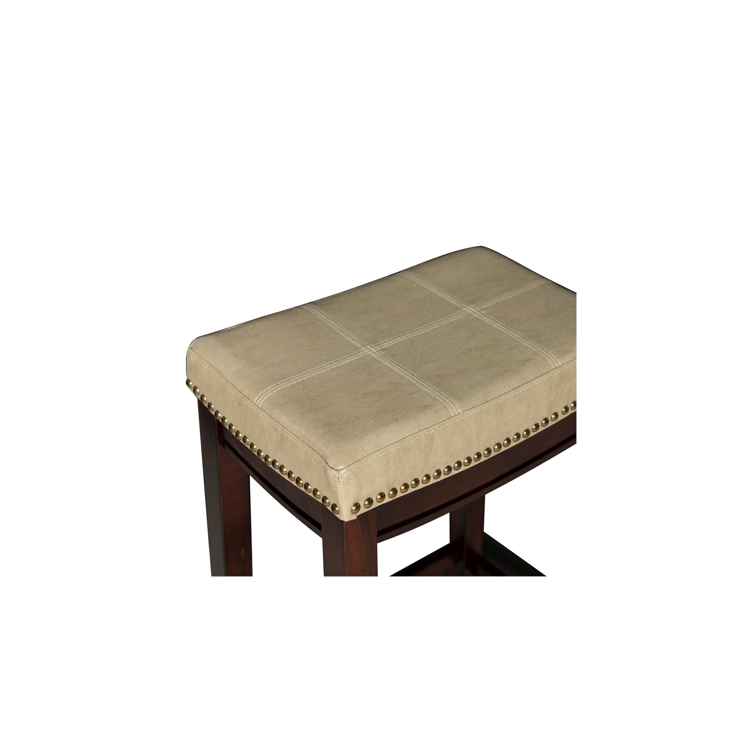 Jeu de 2 tabourets de bar en bois Linon Claridge, beige