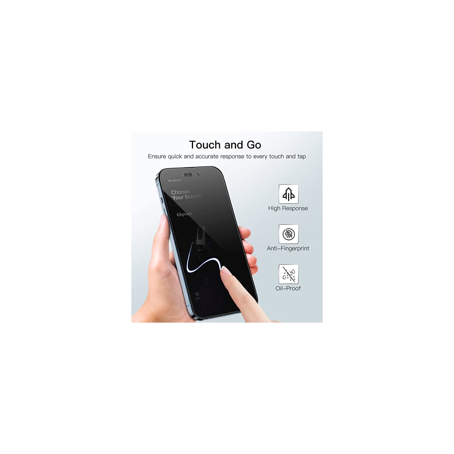 Protecteur d’écran Ultra Privacy pour iPhone 14 Pro Max de 6.7 po, film en verre trempé