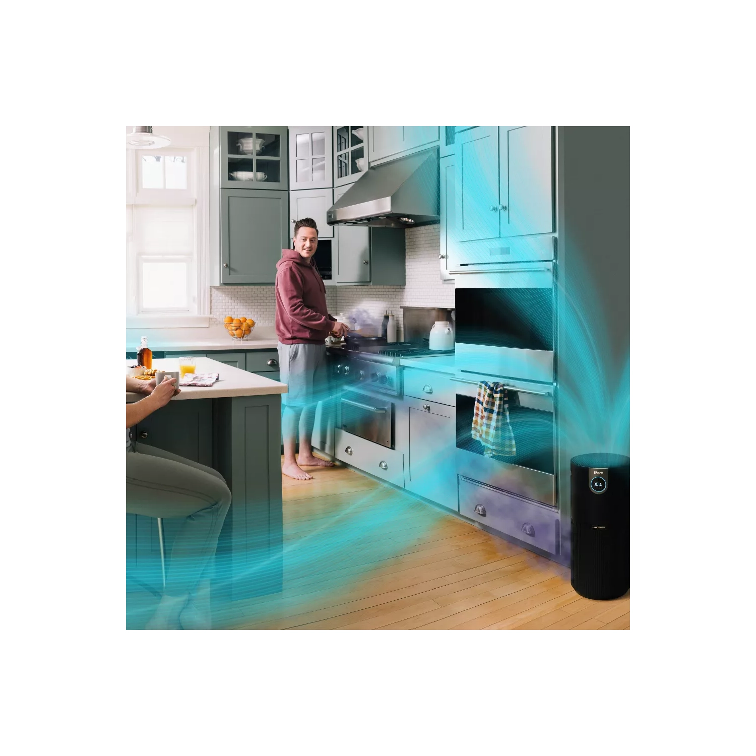 Shark HP202 Purificateur d'air Max avec véritable HEPA, protection antimicrobienne microbane en gris - HP202_GREY