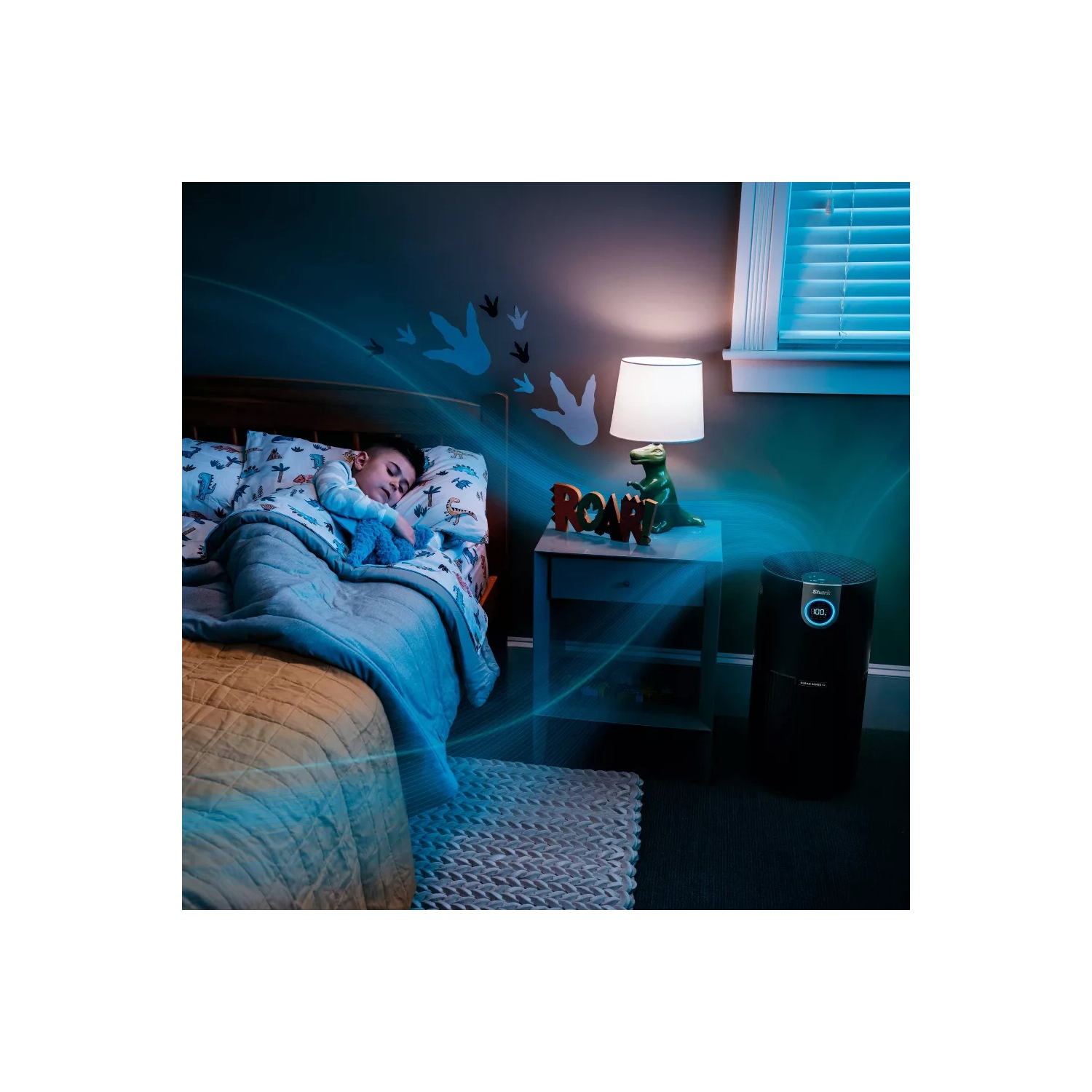 Shark HP202 Purificateur d'air Max avec véritable HEPA, protection antimicrobienne microbane en gris - HP202_GREY