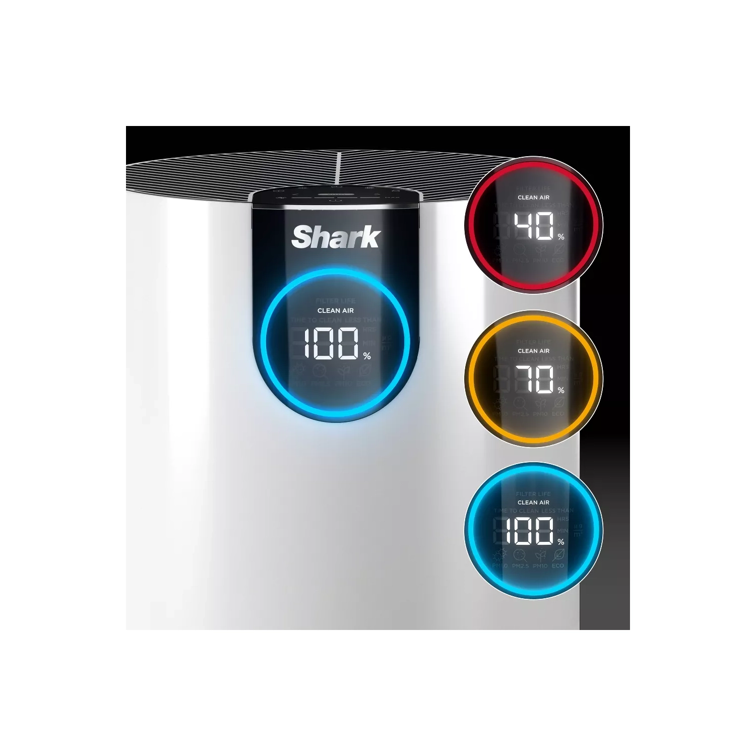 Shark HP201 Purificateur d'air Max avec véritable HEPA, protection antimicrobienne microbienne en blanc - HP201_white