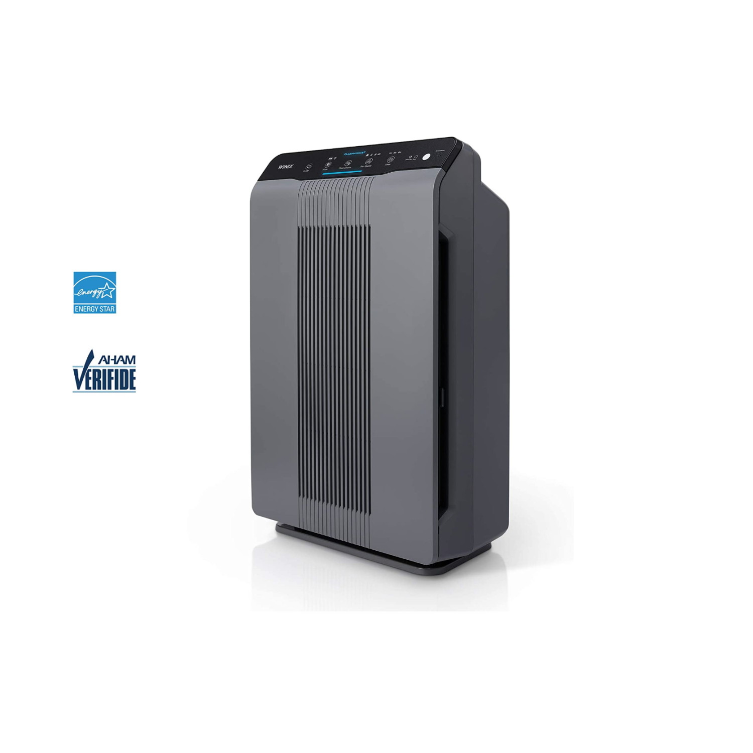 Purificateur d'air PlasmaWave de Winix avec filtre HEPA véritable, réduisant les odeurs, filtre au charbon en matériau solide, gris