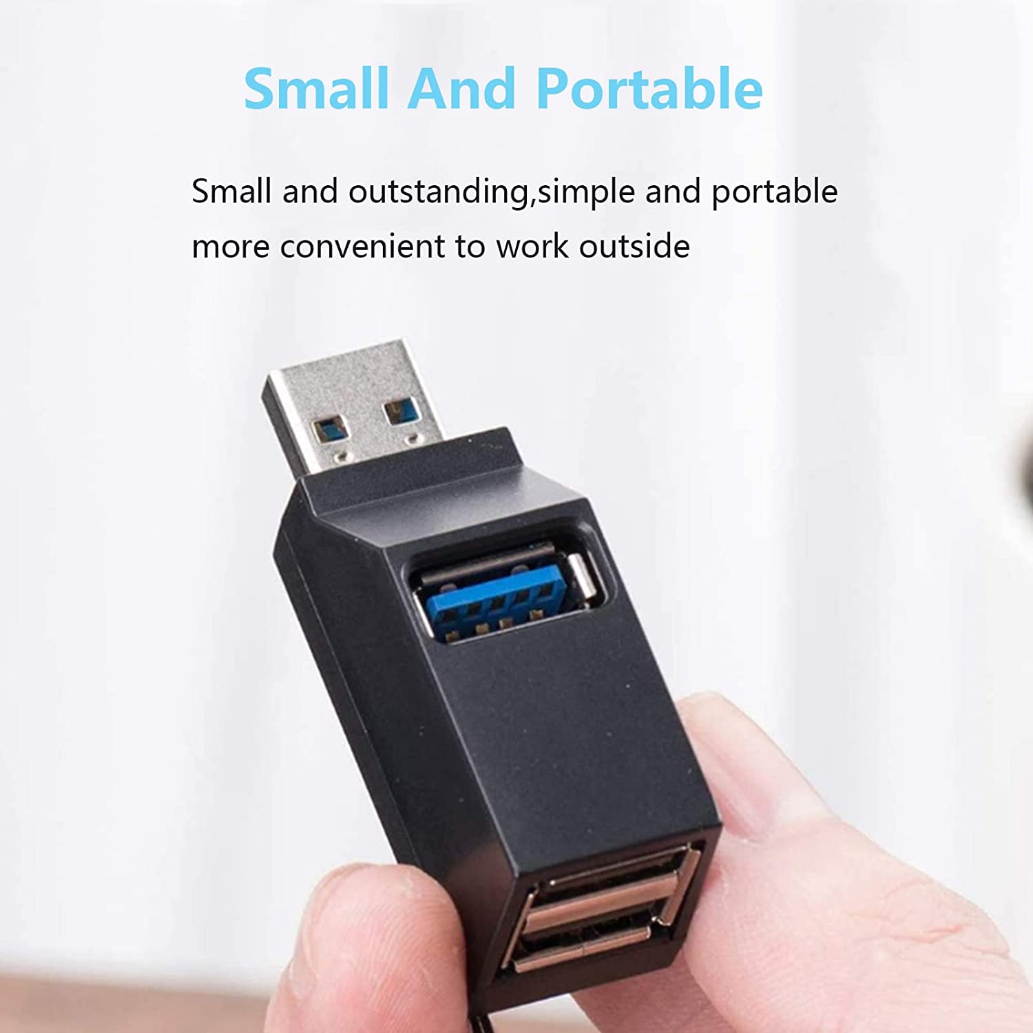 USB Hub,3 Port High Speed Splitter Plug and Play Bus Powered for MacBook, Mac Pro/Mini, iMac, Surface Pro, XPS, Notebook PC, USB Flash Drives, Mobile