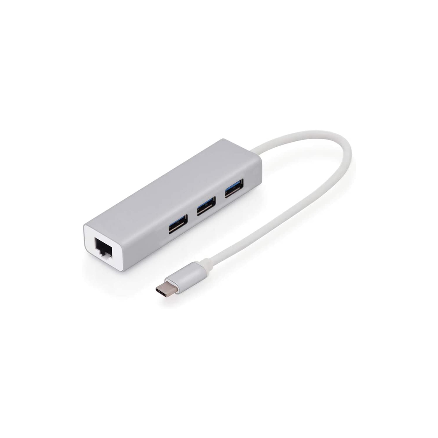 USB Type C to Ethernet 1000 Mbps (1Gbps) Adapter RJ45 Dongle 3 USB Ports 3.0 Ultra Slim Data Hub Compatible with MacBook Air/Pro iMac Acer Lenovo Asus HP Samsung Huawei - S