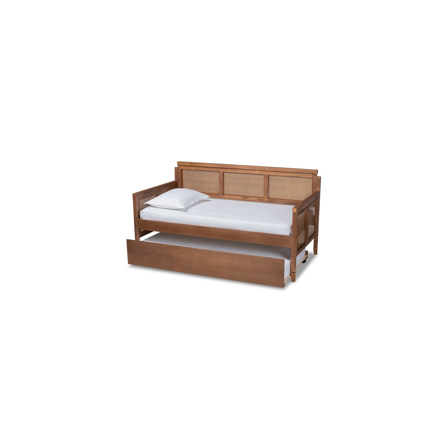 Bowery Hill Ash Brown Finished Wood Daybed with Trundle