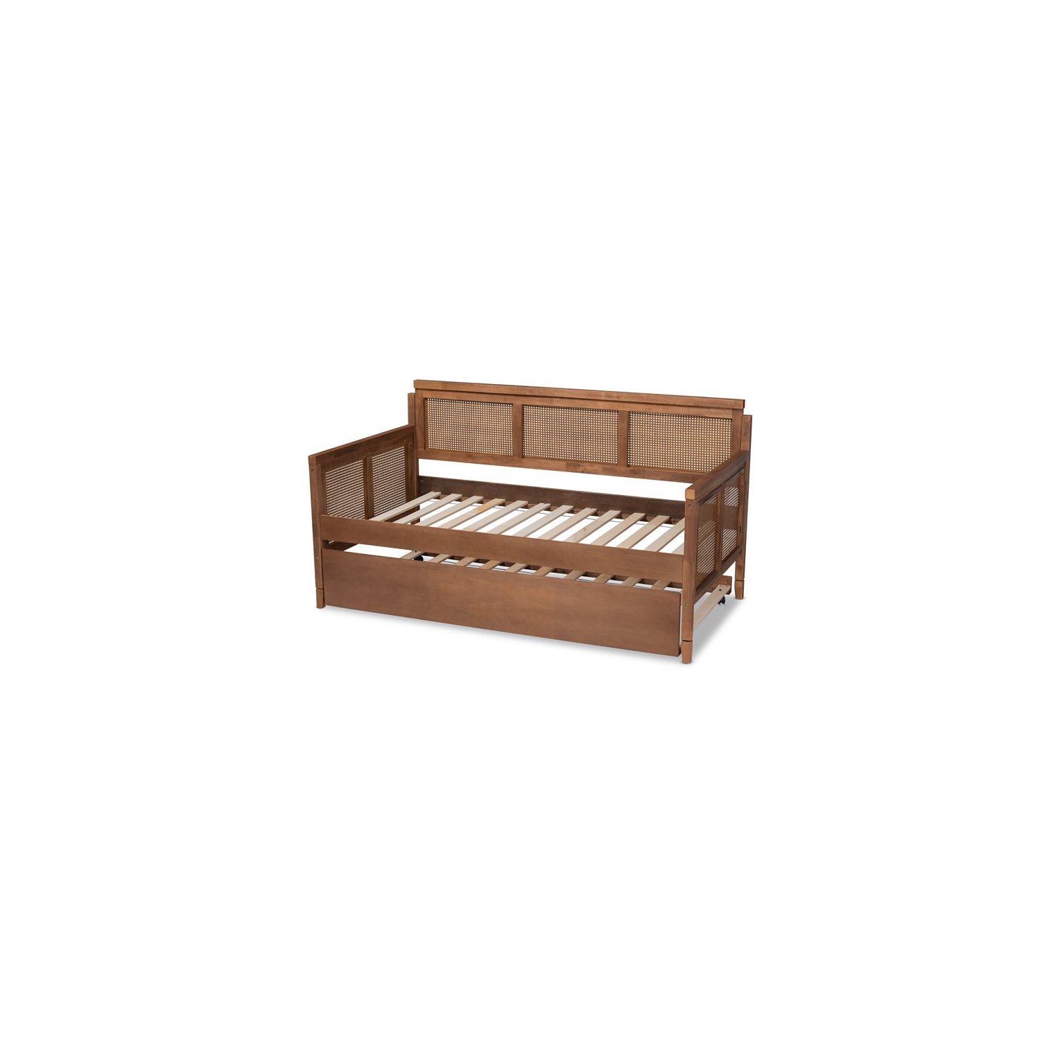 Bowery Hill Ash Brown Finished Wood Daybed with Trundle