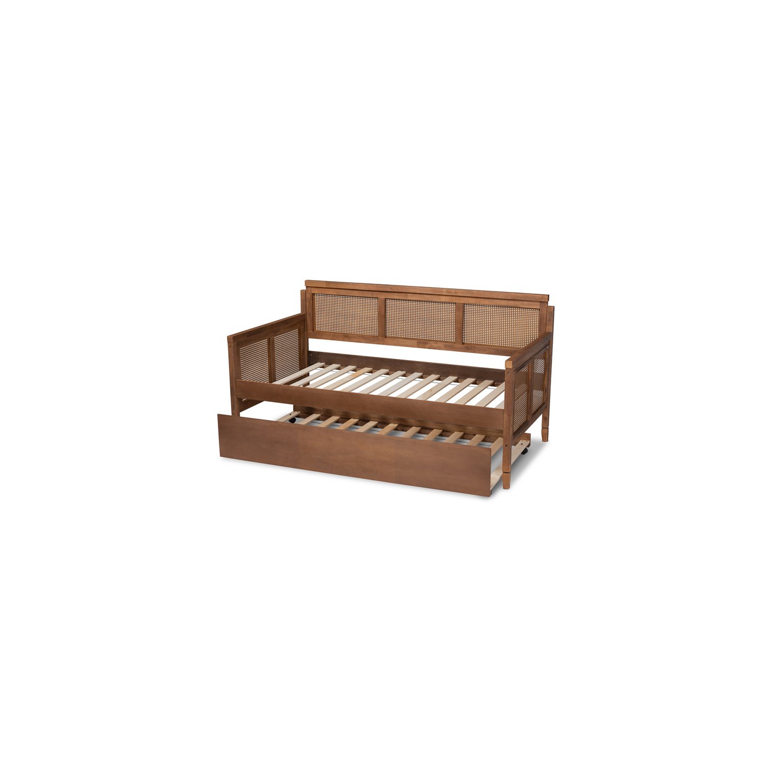 Bowery Hill Ash Brown Finished Wood Daybed with Trundle