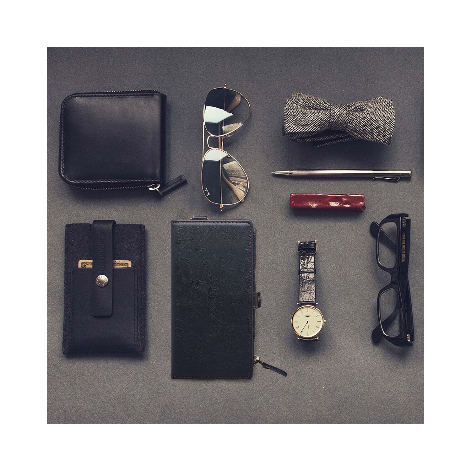 For Samsung Galaxy S21 Plus 6.7" Vintage PU Leather Wallet Case w/Zipper Pocket