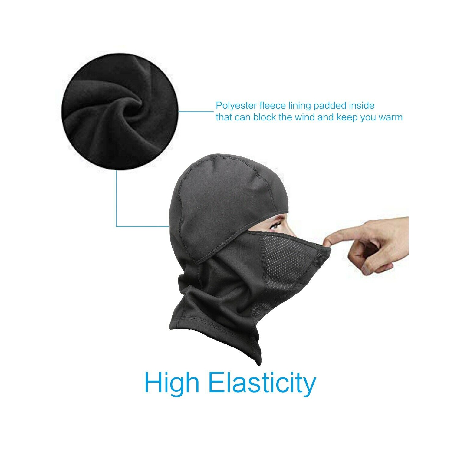 Masque de ski de Balaclava + gants de ski, planche à neige et motocyclette Riding CA