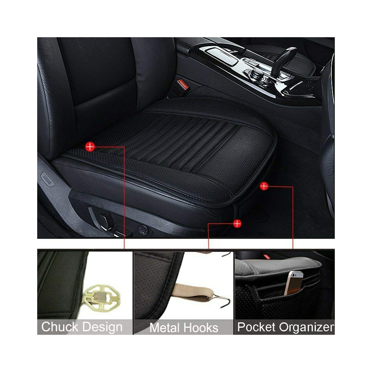 Couvre-oreiller pour l'auto avec enveloppe de cuir de polyuréthane