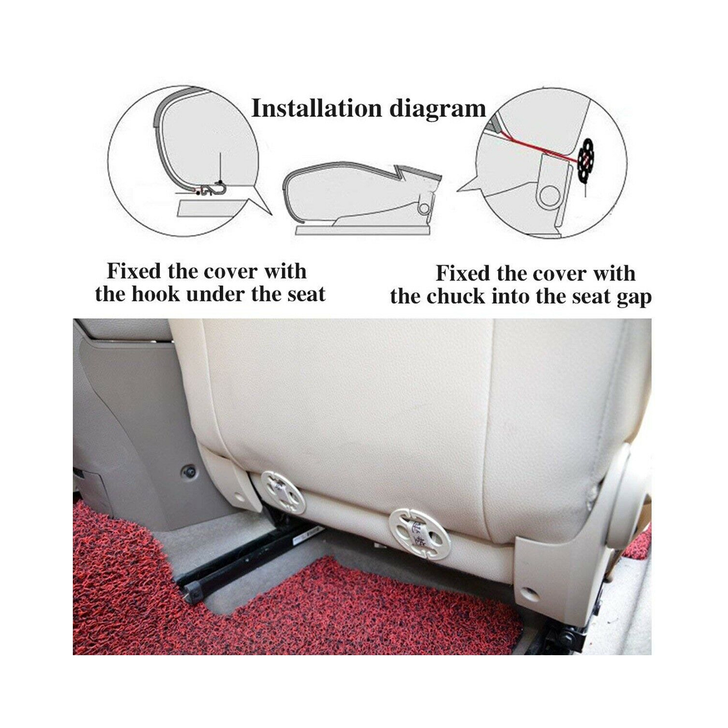 Couvre-oreiller pour l'auto avec enveloppe de cuir de polyuréthane